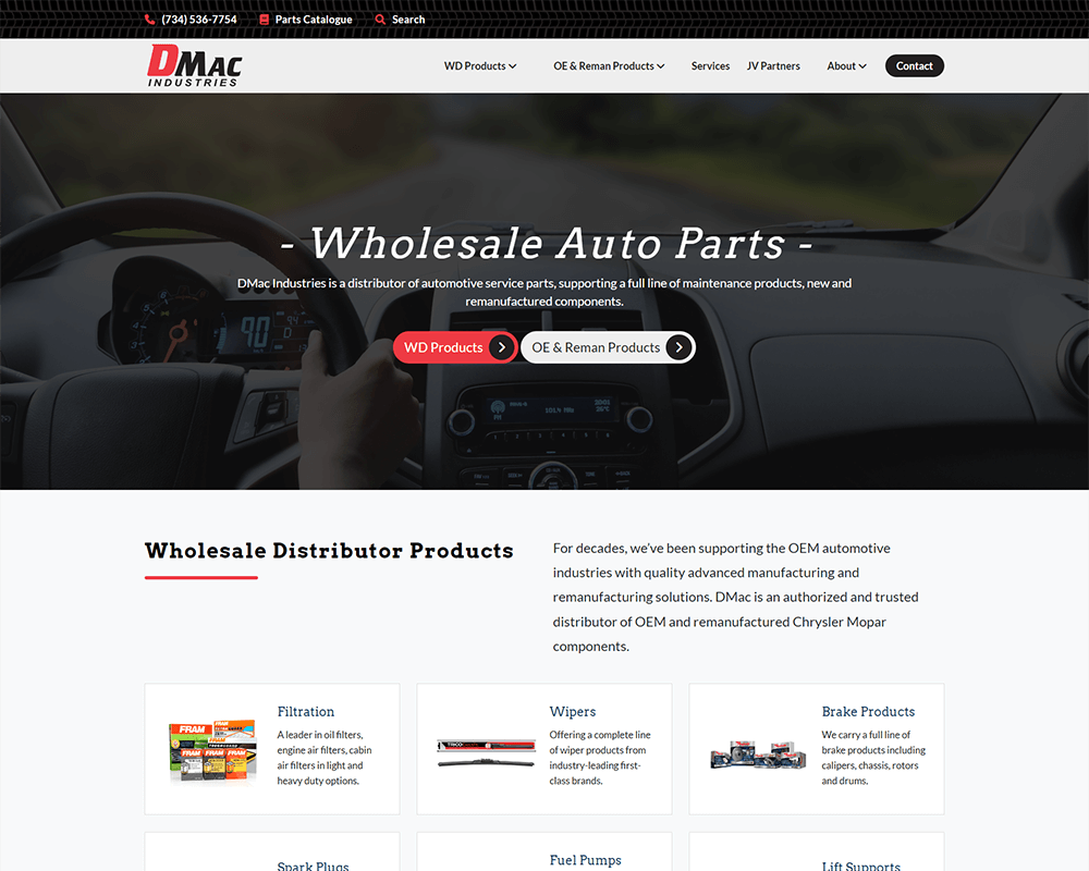 Screenshot of DMac - Home page
