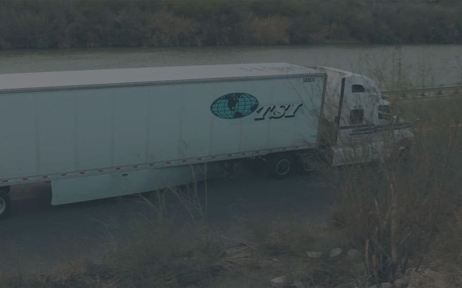 TSI truck on freeway