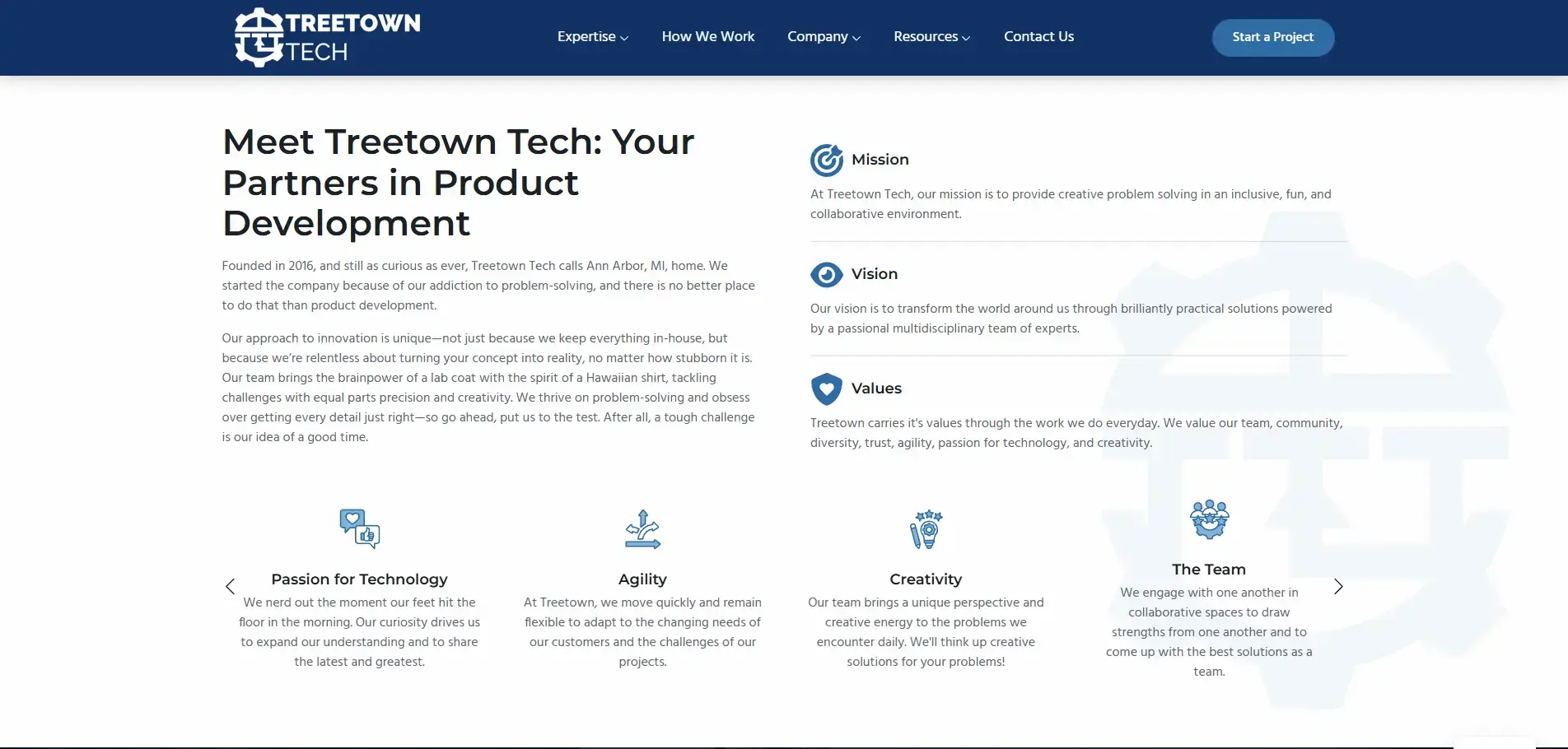 Treetown Tech about section