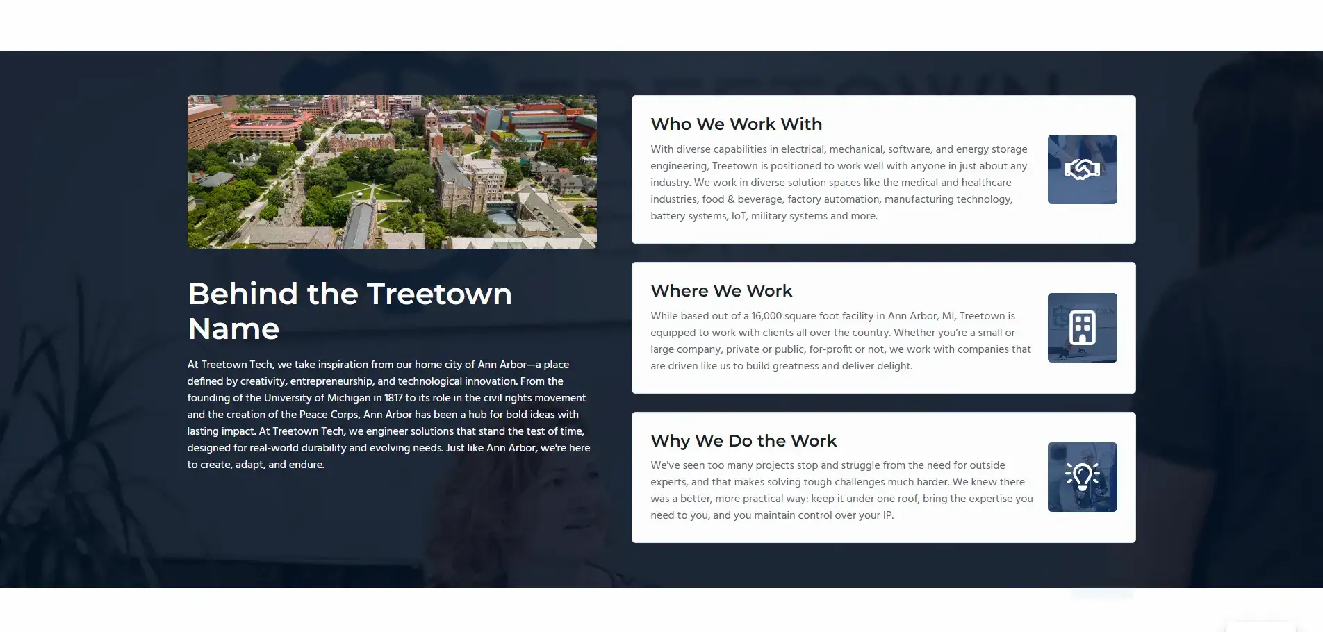 Treetown Tech "Behind the Name" section