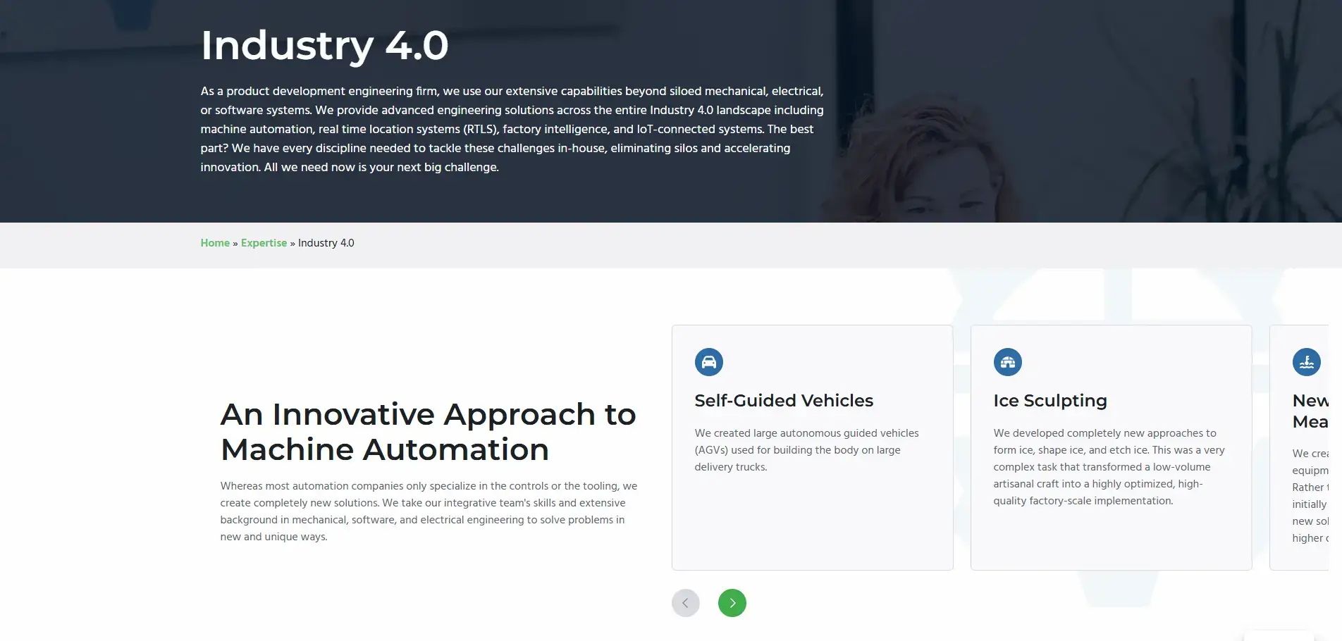 Treetown Tech Industry 4.0 page