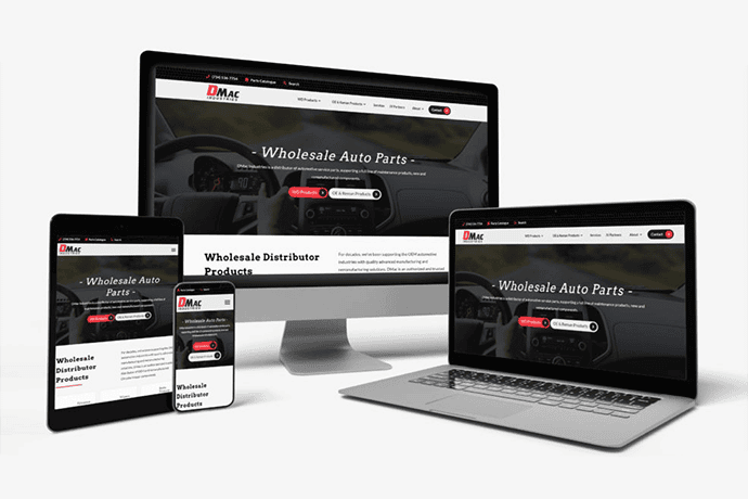 The DMac home page on multiple devices