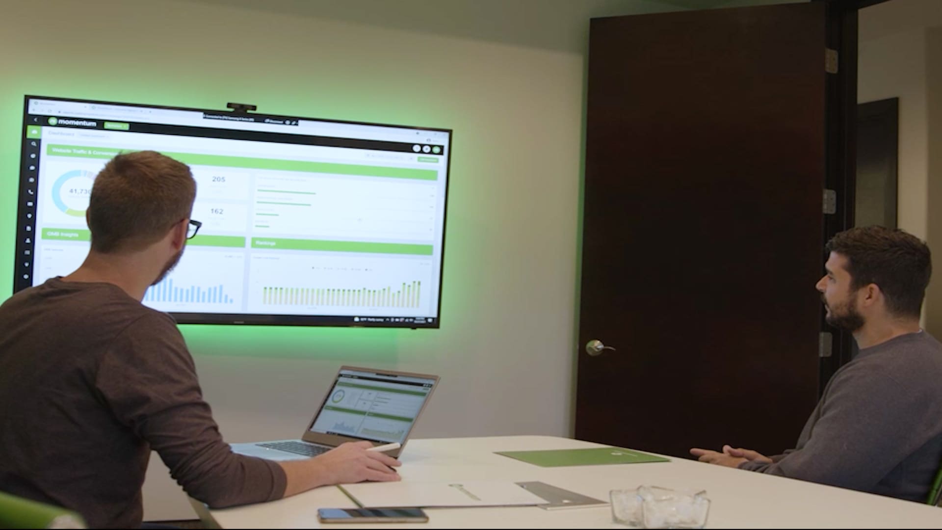 Marketing Meeting Inside the Momentum Office