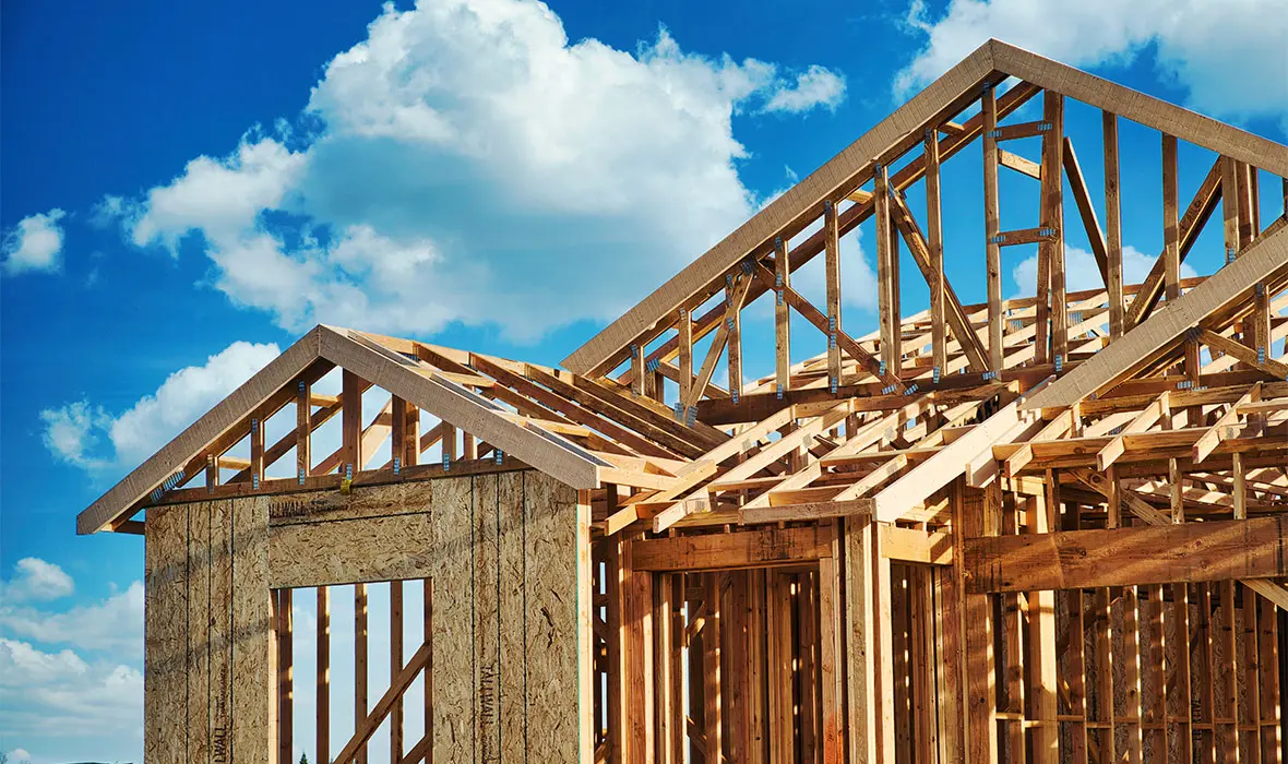 new home construction of a house