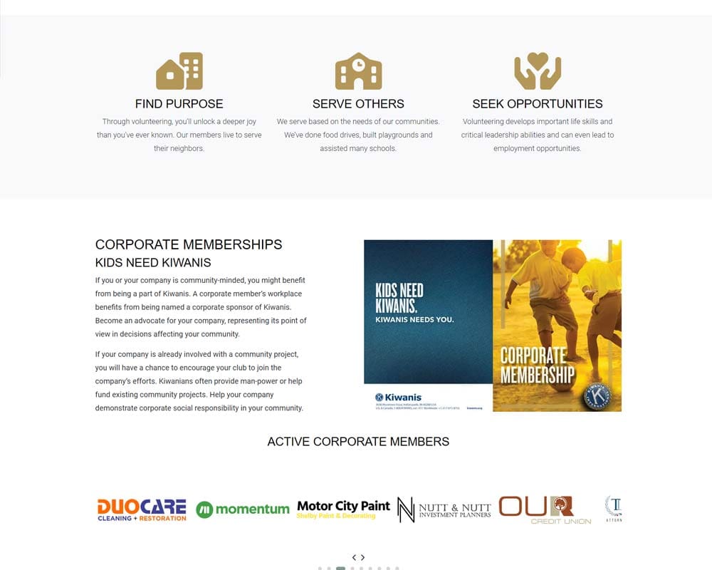 Corporate memberships with Kiwanis offer community benefits and social responsibility opportunities for businesses.