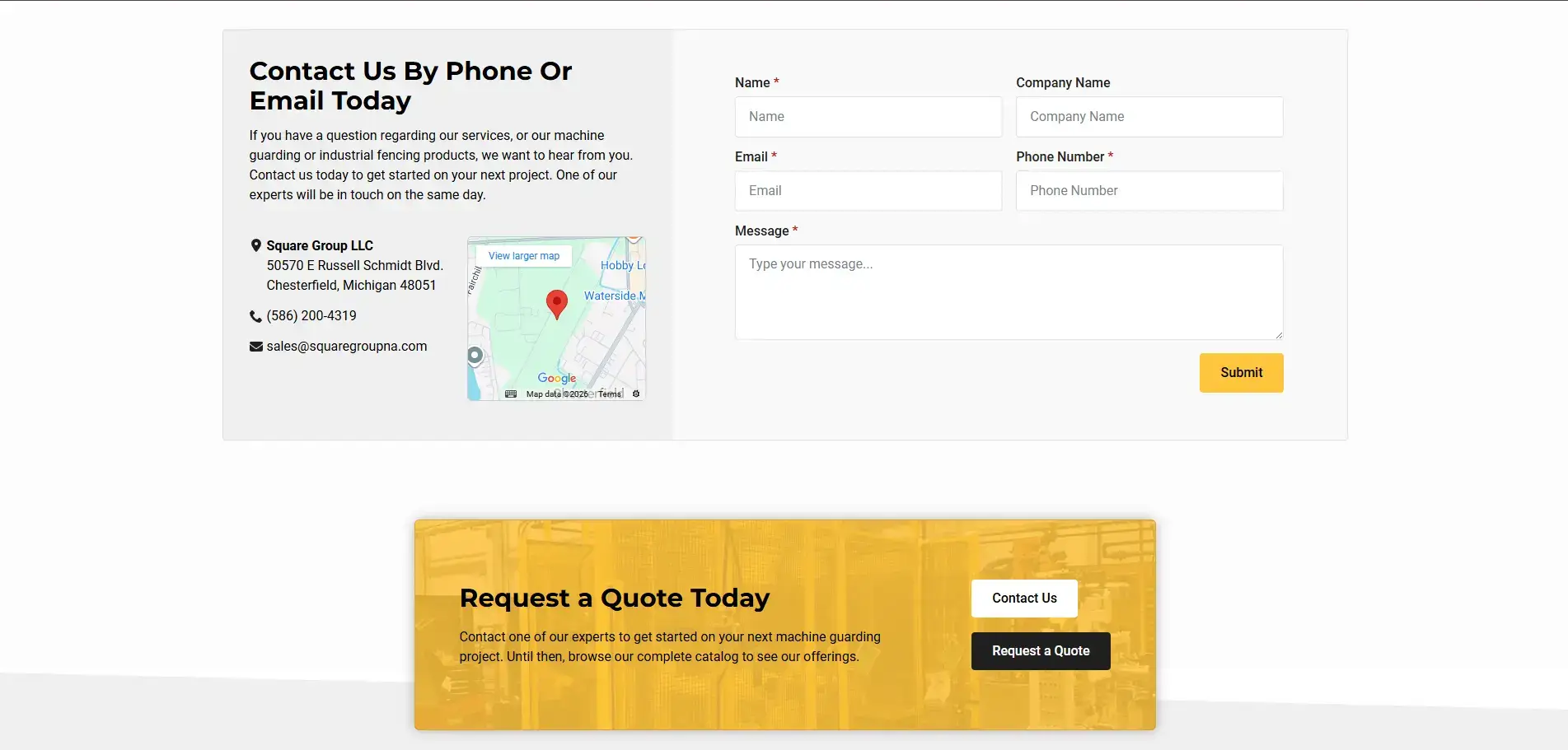 ROBO FENCE contact page