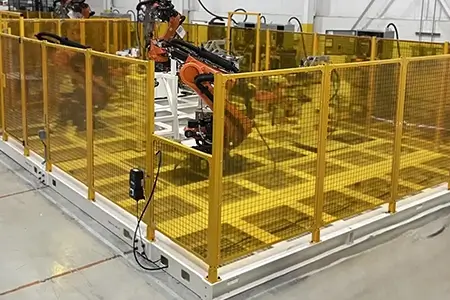 ROBO FENCE fencing around a machine